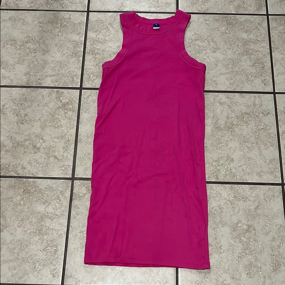 Vibrant Pink Sleeveless Dress
